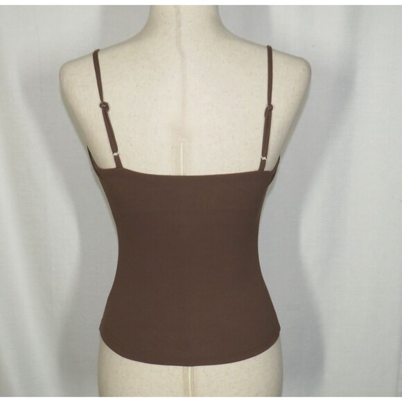 OGL Eco SkinKiss Brown  Ruched Padded Shelf Bra Brami Tank Top Size XS - Picture 4 of 8